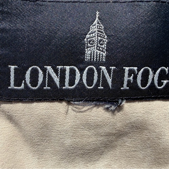 London Fog Womens L Trench Tan Coat Suede Brown Collar Lining Vintage - Picture 4 of 4
